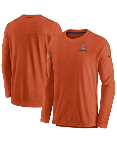 Men's Orange Chicago Bears Sideline Lockup Performance Long Sleeve T-shirt