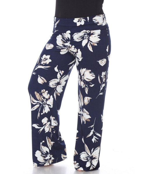 Plus Size Floral Wide Leg Palazzo Pants