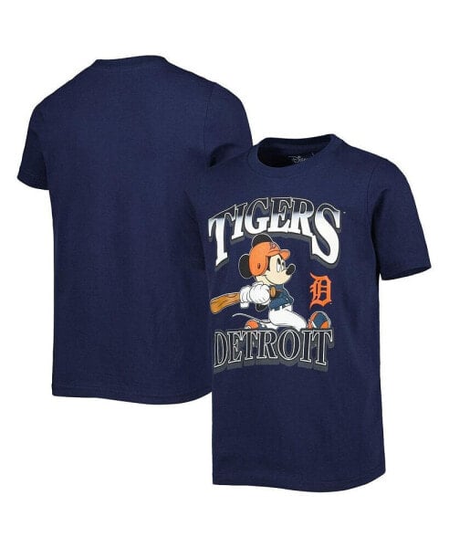 Big Boys Navy Detroit Tigers Disney Game Day T-shirt