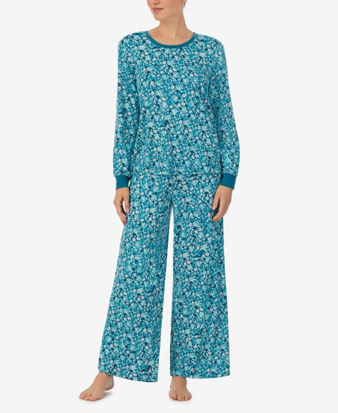 Women's 2 Piece Long Sleeve Pajama Set with Long Pants