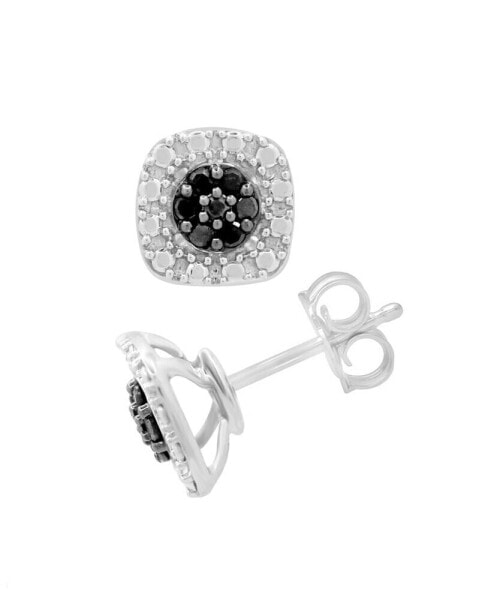 Серьги Macy's Black Diamond Cluster Stud