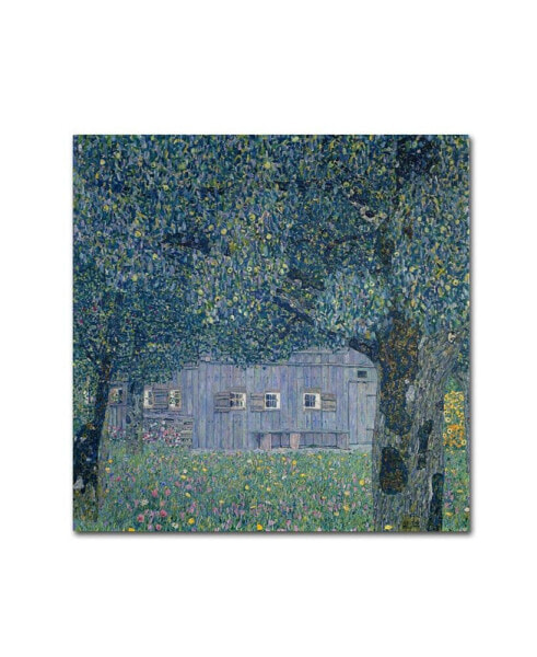 Gustav Klimt 'Farmhouse In Upper Austria' Canvas Art - 35" x 35"