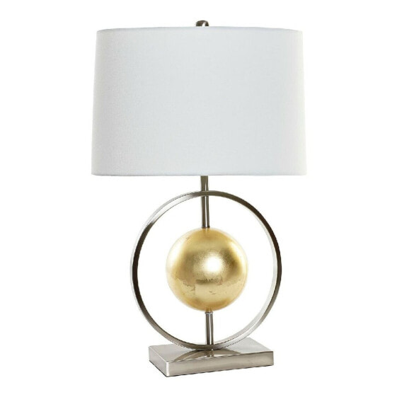 Настольная лампа декоративная DKD Home Decor Белый Серебряный Металл 220 V Золото 60 W (40 x 22 x 64 cm)