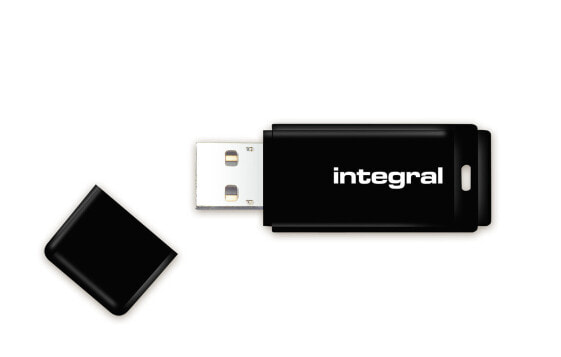 Integral 64GB USB2.0 DRIVE BLACK - 64 GB - USB Type-A - 2.0 - 12 MB/s - Cap - Black