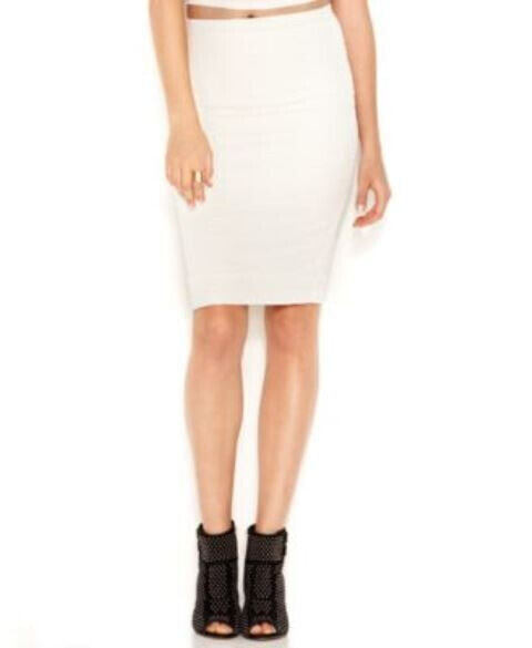 BAR III Women's New Pencil Skirt White Size S