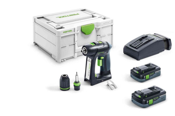 Festool Akku-Bohrschrauber C 18 HPC 4,0 I-Plus, 2x4,0 Ah + Ladegerät + Systainer