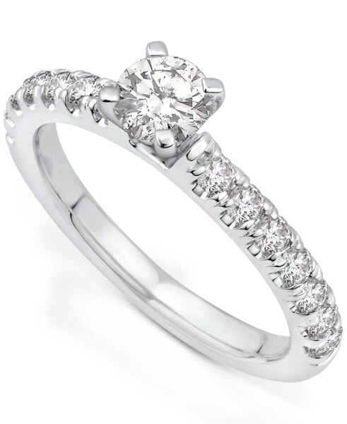 GIA Certified Diamond Engagement Ring (1 ct. t.w.) in 14k White Gold