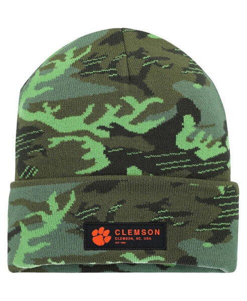 Men's Camo Clemson Tigers Veterans Day Cuffed Knit Hat