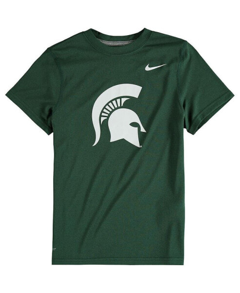 Big Boys Hunter Green Michigan State Spartans Logo Legend Dri-FIT T-shirt