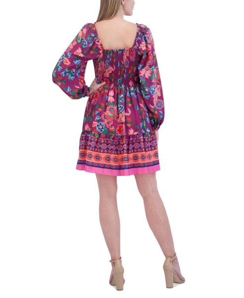 Платье Eliza J с рукавом Blouson-Sleeve и оборками - женское