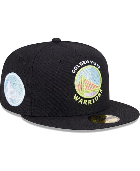 Men's Black Golden State Warriors Color Pack 59FIFTY Fitted Hat