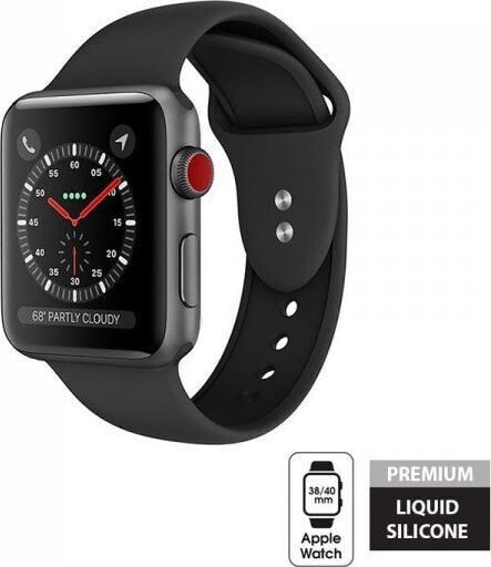 Crong Crong Liquid Band - Pasek Apple Watch 38/40 mm (czarny)