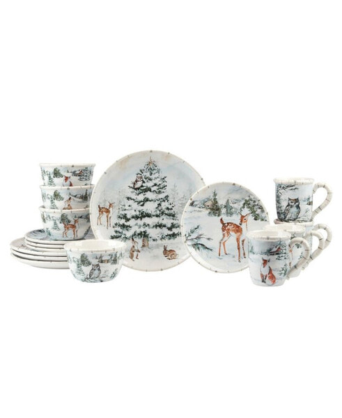 Winter's Frost 16 Pc. Dinnerware Set, Service for 4