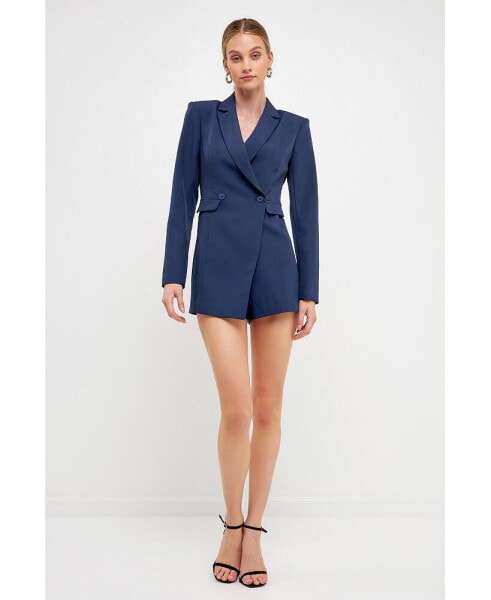 Women's Suit Blazer Romper