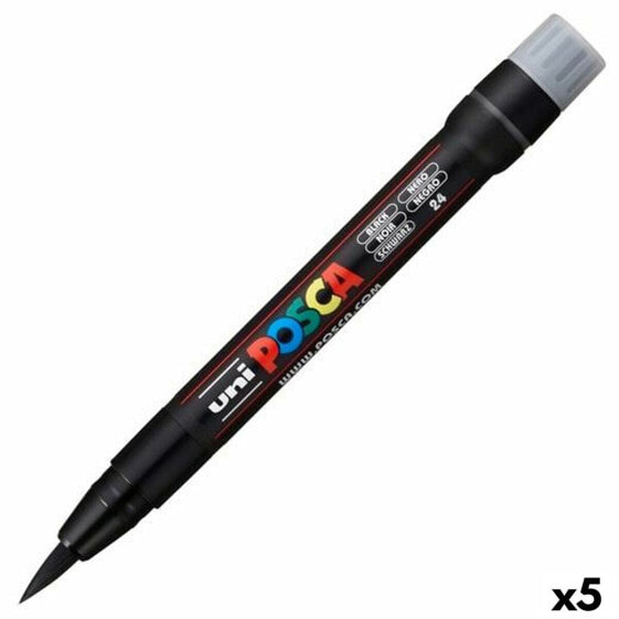 Ручка акриловая POSCA PCF-350 Чёрная 5 штук