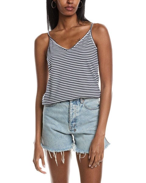 Stateside Mini Stripe V-Neck Cami Women's White Xs