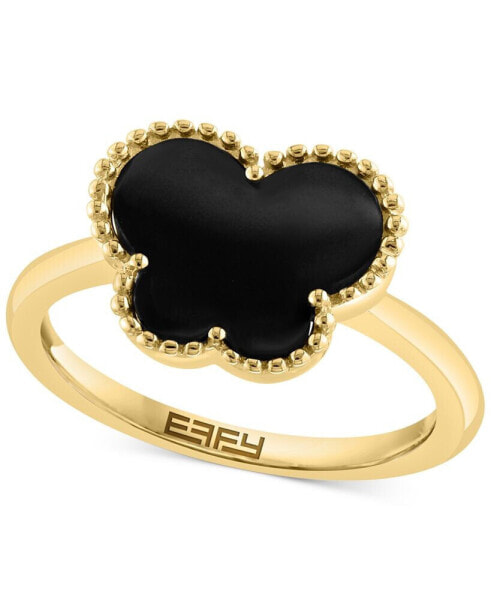 EFFY® Onyx Butterfly Silhouette Statement Ring in 14k Gold
