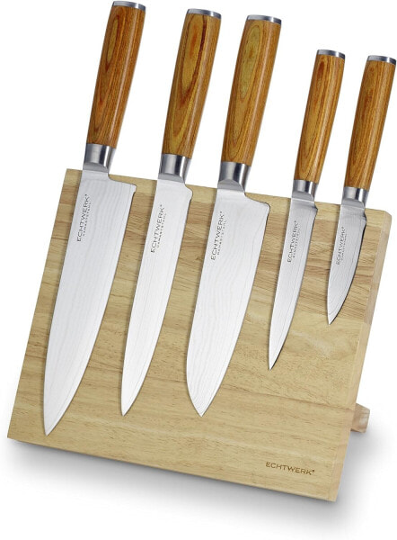 Кухонные ножи набор блоков ECHTWERK Damascus 67 слоев