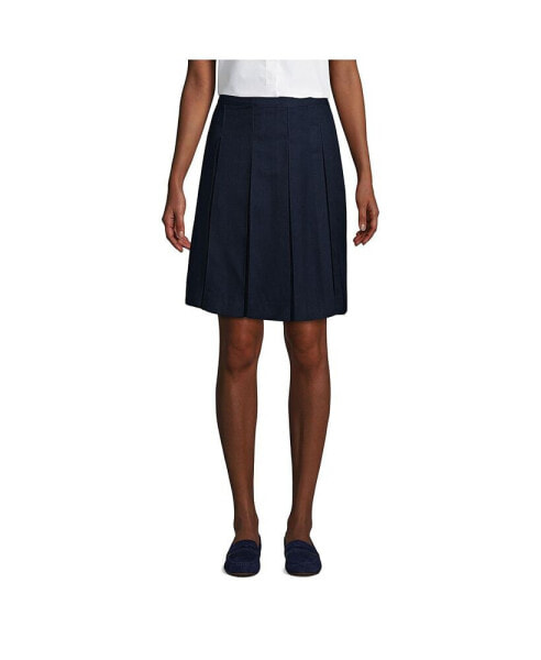 Tall School Uniform Tall Box Pleat Skirt Top of Knee