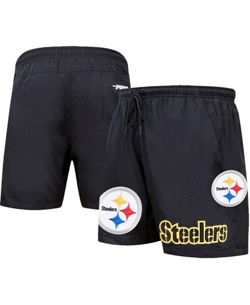 Men's Black Pittsburgh Steelers Woven Shorts