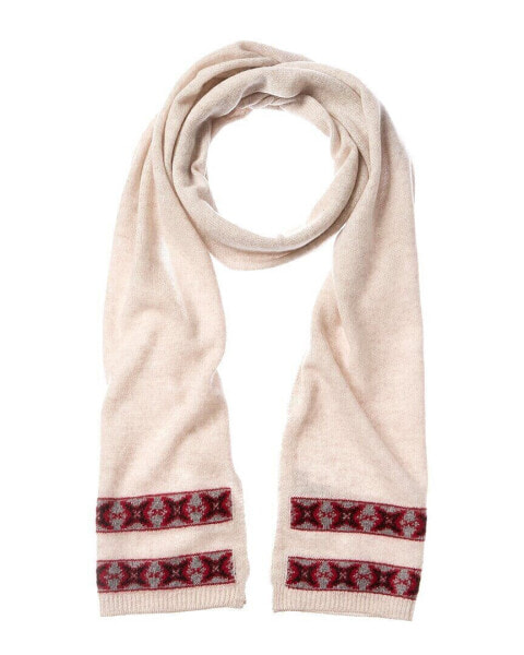 Hannah Rose Aspen Stripes & Stars Cashmere Wrap Women's Brown