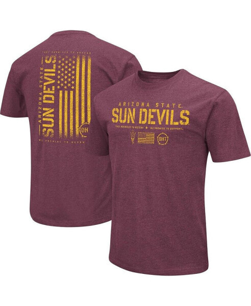 Men's Maroon Arizona State Sun Devils OHT Military-Inspired Appreciation Flag 2.0 T-shirt
