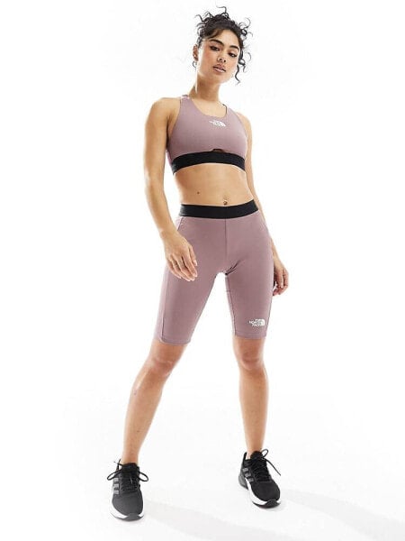 The North Face Training Mountain Athletic high waist legging shorts in grey