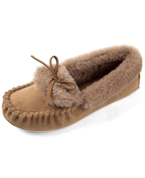 Rock Dove Women's Naomi Faux Fur Moccasin Slipper