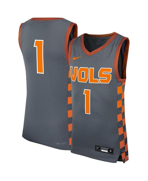 Футболка для малышей Nike Tennessee Volunteers серого цвета иконическая Replica BasketbalJersey #1