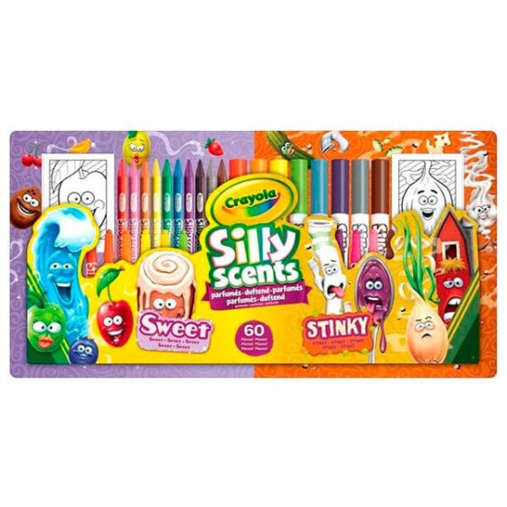 Crayola Silly Scents Набор ароматизированных карандашей и фломастеров