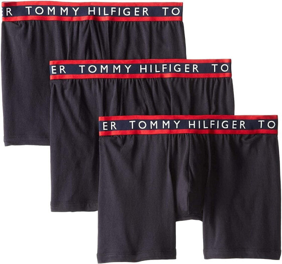 Tommy Hilfiger 242339 Mens Stretch Boxer Briefs 3-Pack Black Size Small