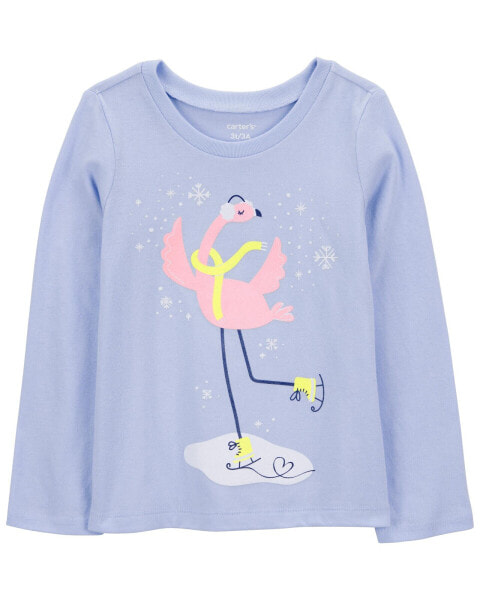 Toddler Flamingo Long-Sleeve Graphic Tee 5T