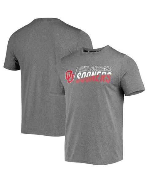 Men's Gray Oklahoma Sooners Slash Stack T-shirt