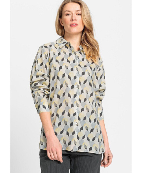 Women's Modern Retro Print Shirt