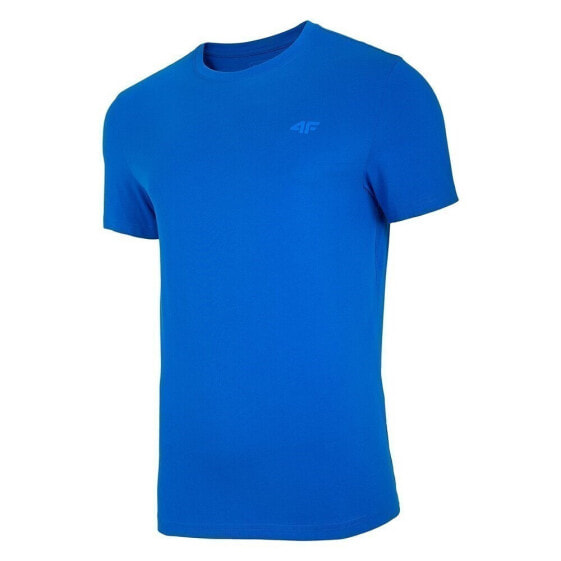 Мужская спортивная футболка синяя однотонная  	4F TSM003