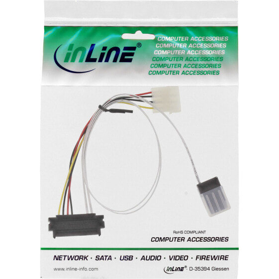 InLine SAS cable - SFF-8087/SAS SFF-8482+power - single SAS HDD to contr. - 0.5m