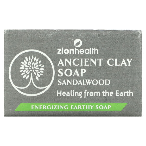 Ancient Clay Bar Soap, Sandalwood, 6 oz (170 g)