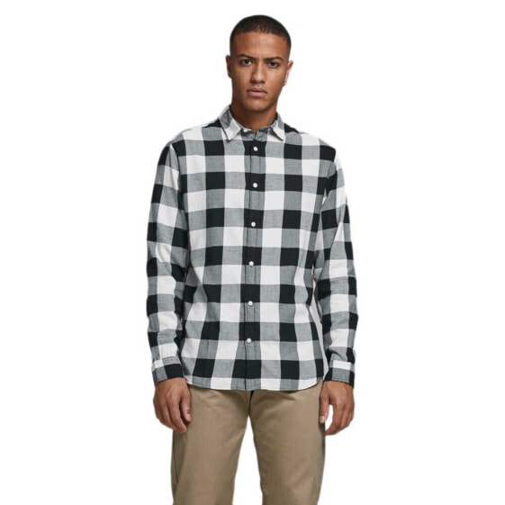 Рубашка длинного рукава из ворсистого хлопка Jack & Jones Gingham Twill