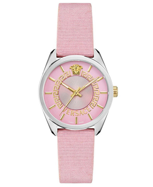 Women's Pink Grosgrain Strap Watch 36mm
