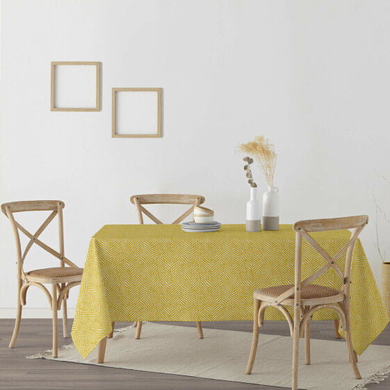 Stain-proof resined tablecloth Belum Alejandria Mustard 150 x 150 cm