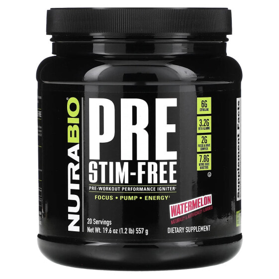 Pre-Workout Performance Igniter, Stim-Free, Watermelon, 1.2 lb (557 g)