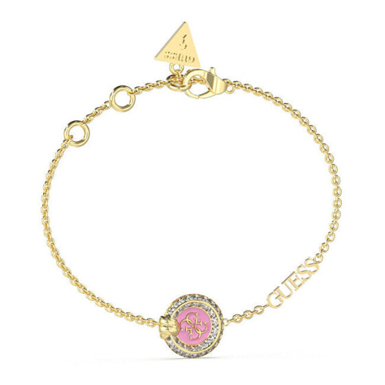 Fashion gold-plated bracelet with zircons Knot You JUBB04053JWYGPK