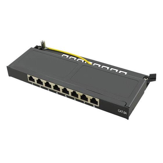 LogiLink NP0064B - 10 Gigabit Ethernet - RJ-45 - Cat6a - Black - Steel - Rack mounting