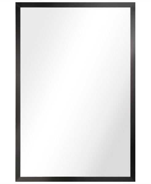 Contempo Brushed Stainless Steel Rectangular Wall Mirror, 24" x 36"