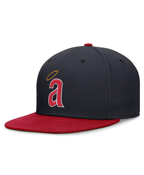 Men's Navy/Red California Angels Rewind Cooperstown True Performance Fitted Hat