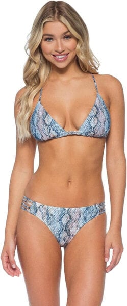 ISABELLA ROSE 285973 Womens Snakeskin Sliding Triangle Bikini Top, Size M