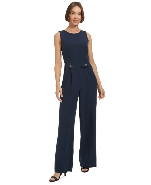 Women's Sleeveless Straight-Leg Jumpsuit