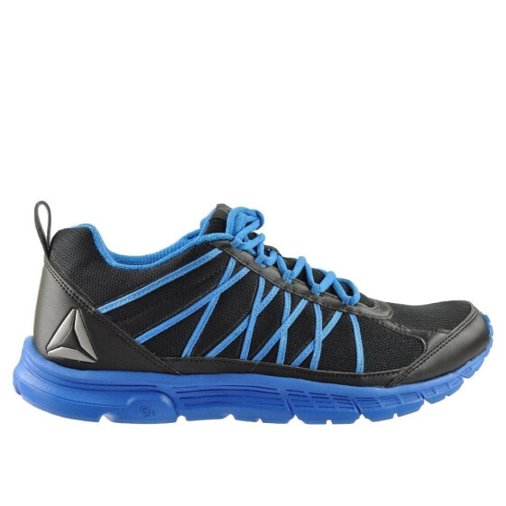 Мужские кроссовки спортивные для бега черные синие текстильные низкие Speedlux 20
