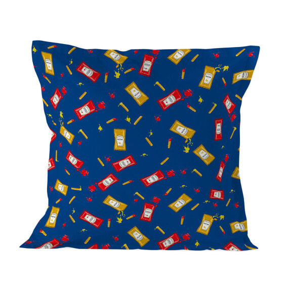 Pillowcase HappyFriday Baleno Teen Blue Hotdog Multicolour 80 x 80 cm