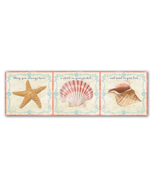 Картина холст Sea Shells 4 от Trademark Global 19" x 6" x 2"